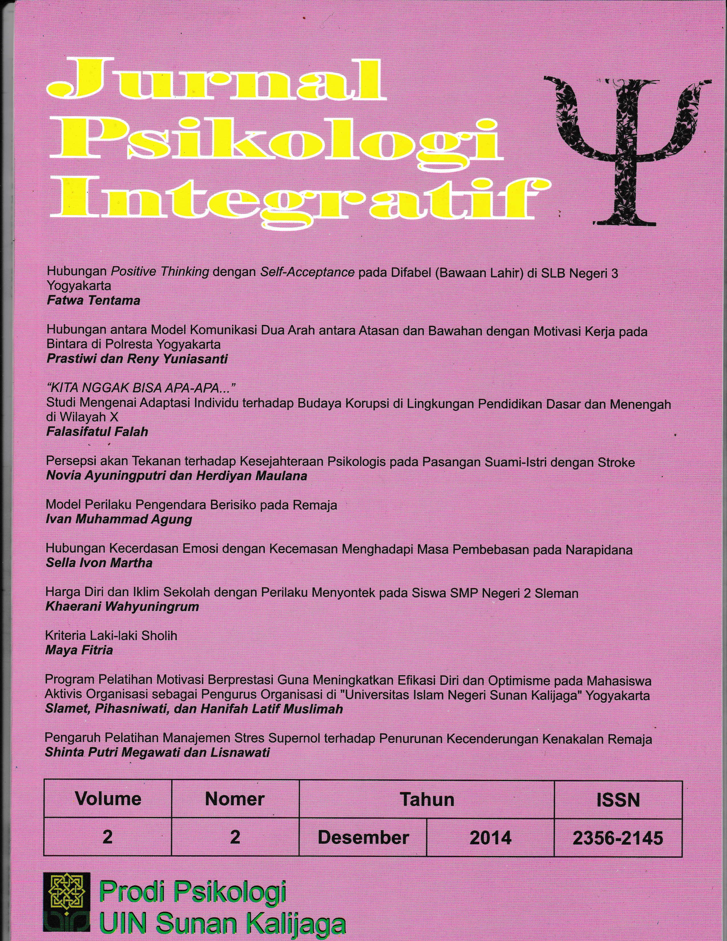 Jurnal Psikologi Integratif