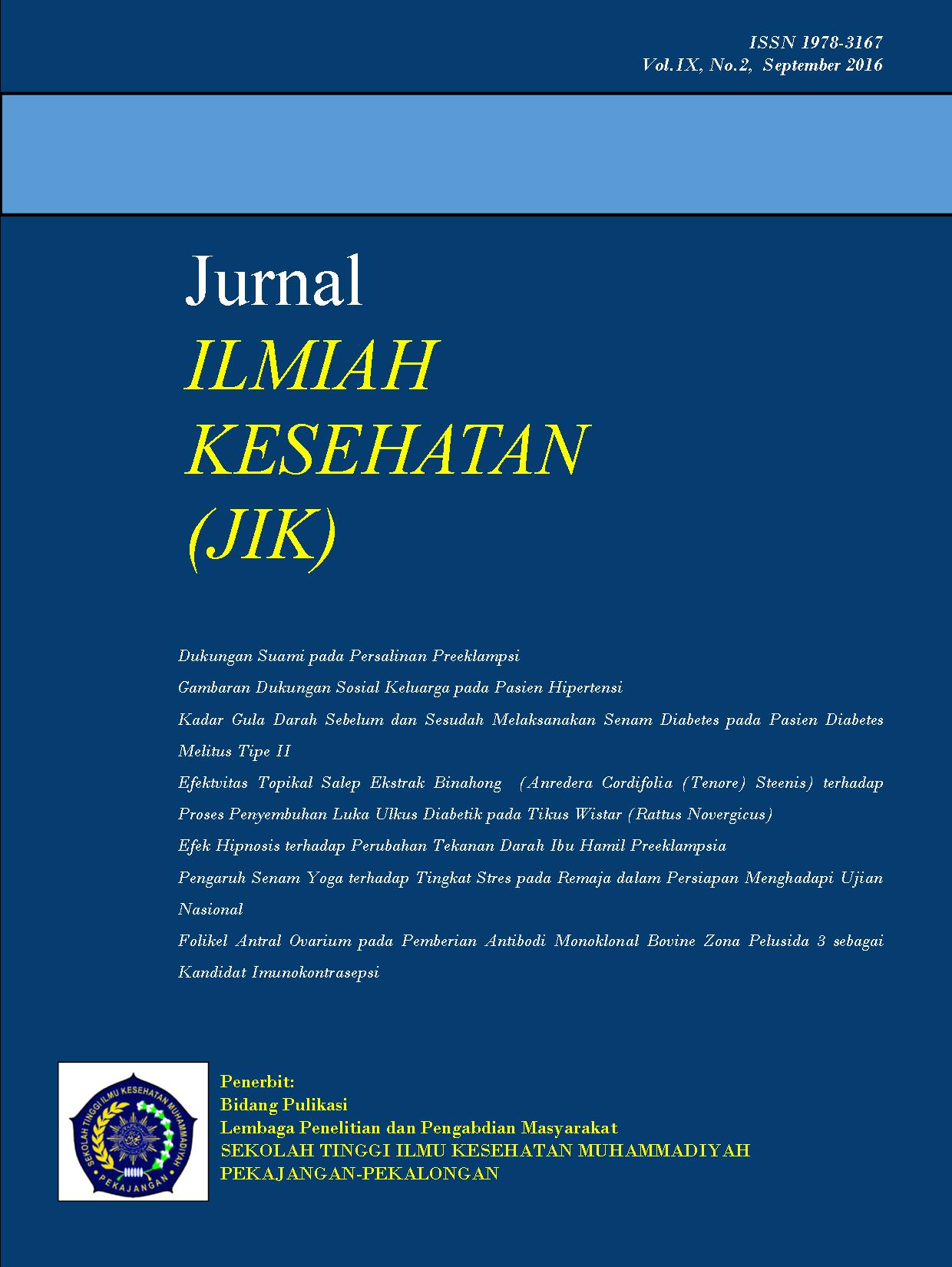 Jurnal Ilmiah Kesehatan Jik