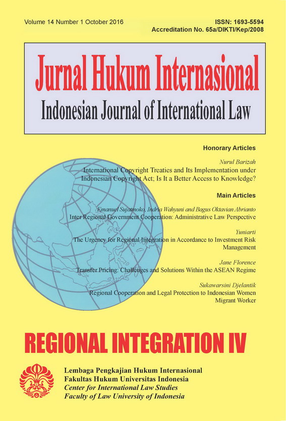 Indonesian Journal Of International Law Ijil