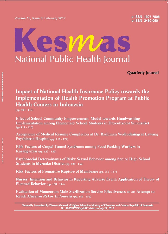 Kesmas: National Public Health Journal