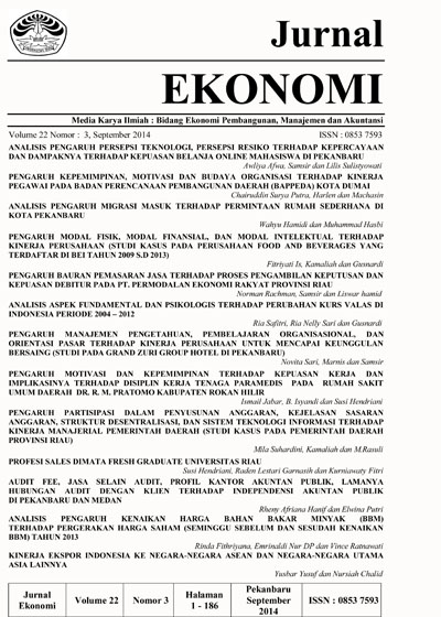 Jurnal Ekonomi Universitas Riau