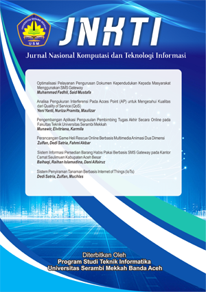 jurnal nasional komputasi dan teknologi informasi (jnkti)